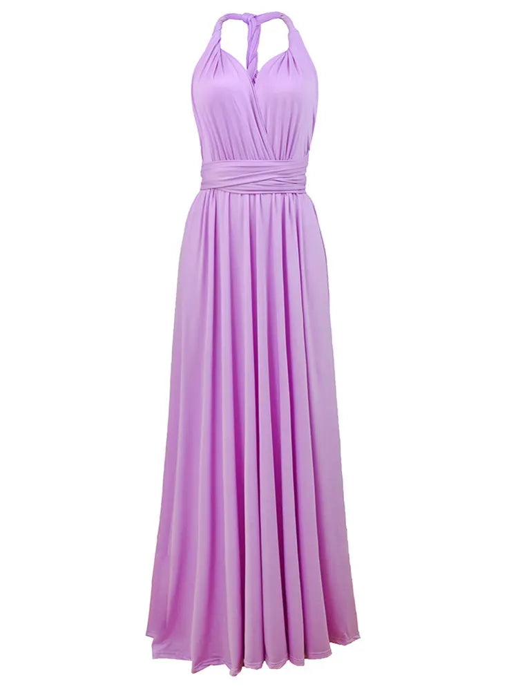 Vestido Maxi Club Boho para mulheres, bandagem vermelha, vestido de festa longo, madrinhas multiway, robe infinito conversível, sexy