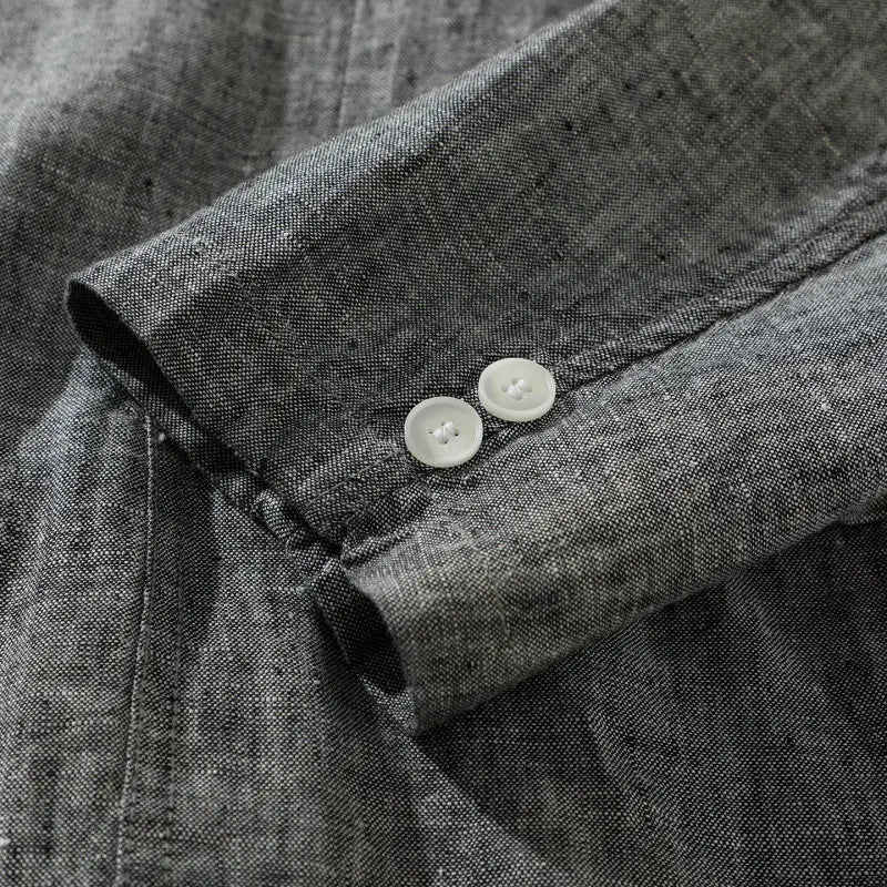 Blazer de Linho Puro - Blazer Masculino Elegante para Eventos ao Ar Livre, Casual, de Alta Qualidade, Tendência para Negócios, Casamentos, Estilo Fino de Cor Pura para Cavalheiros