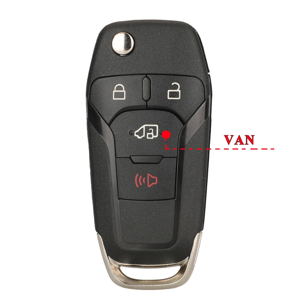 Jingyuqin 2/3/4 botão flip dobrável caso chave do carro shell para ford focus fusão mk2 mk7 explorador ranger lâmina hu101 em branco sem cortes
