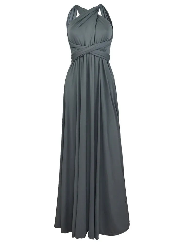 Vestido Maxi Club Boho para mulheres, bandagem vermelha, vestido de festa longo, madrinhas multiway, robe infinito conversível, sexy