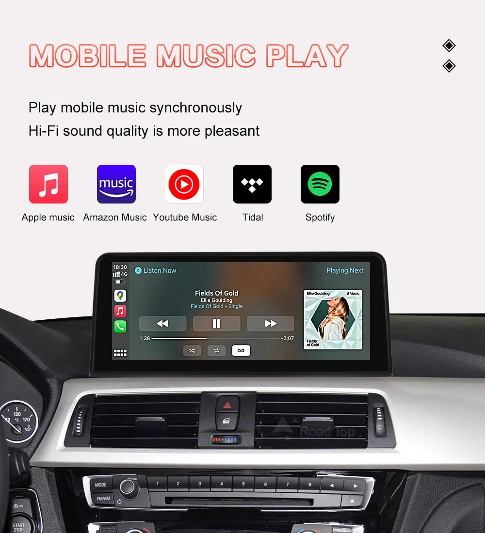 10.25 ''1920*720 Carplay Sem Fio Android Auto Display Multimídia Para BMW Série 3 4 F30 F31 F32 F33 F34 F36 NBT Tela Sensível Ao Toque