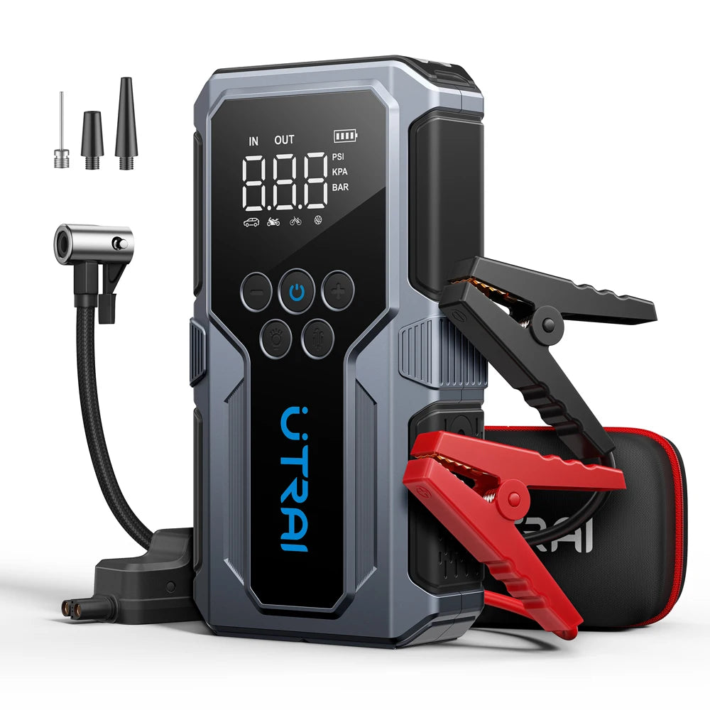UTRAI 1500A Carro Jump Starter Power Bank Portátil 150PSI Bomba de ar Bateria de carro Boosteres de emergência Dispositivo de partida Carro Starter 2024