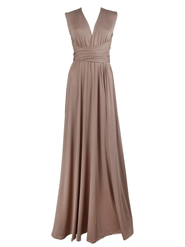 Vestido Maxi Club Boho para mulheres, bandagem vermelha, vestido de festa longo, madrinhas multiway, robe infinito conversível, sexy