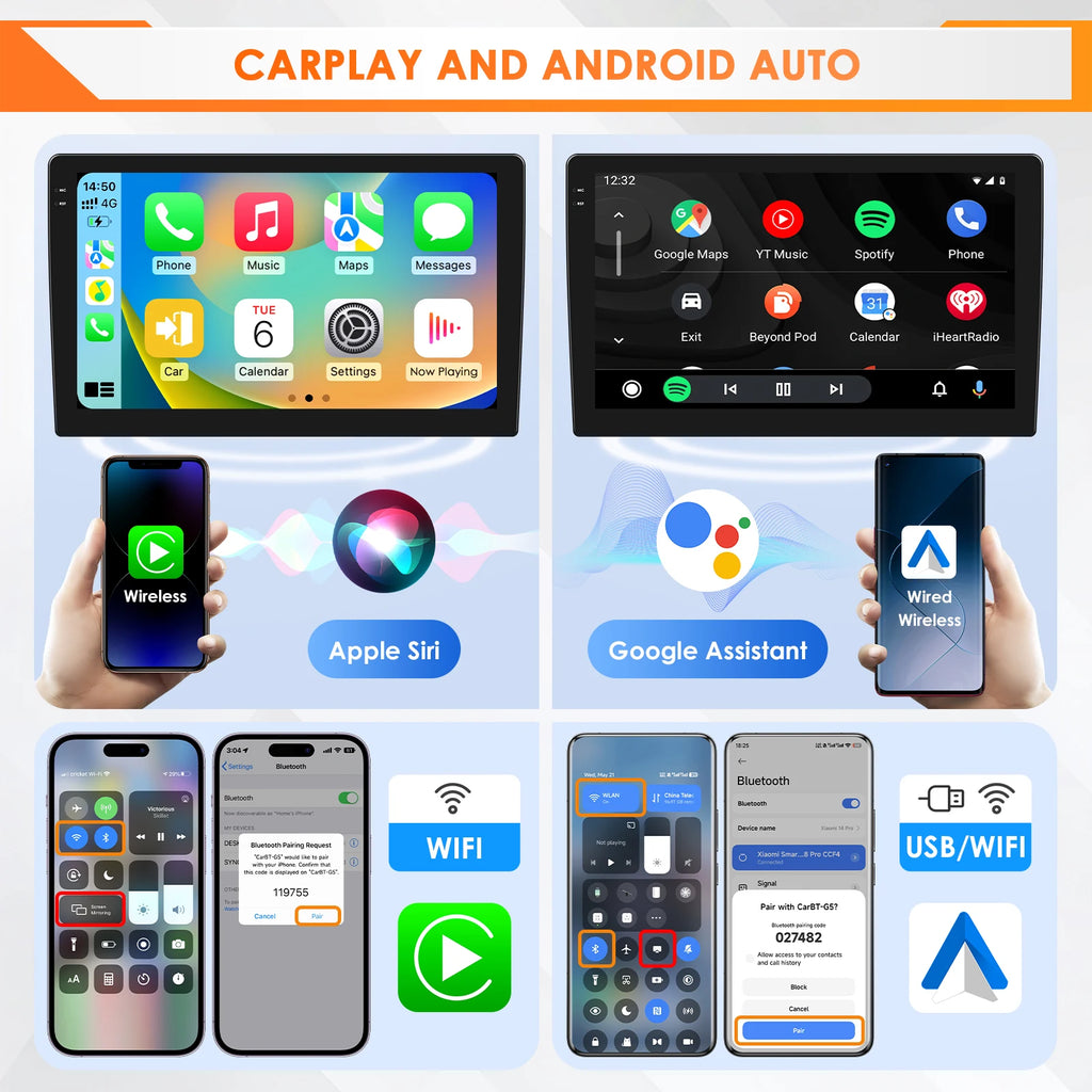 Rádio Android Auto Hizpo para Renault Logan 2 2012-2019 Sandero 2 2014-2019 4G Multimídia Automotiva GPS 2 din Estéreo CarPlay WIFI DSP