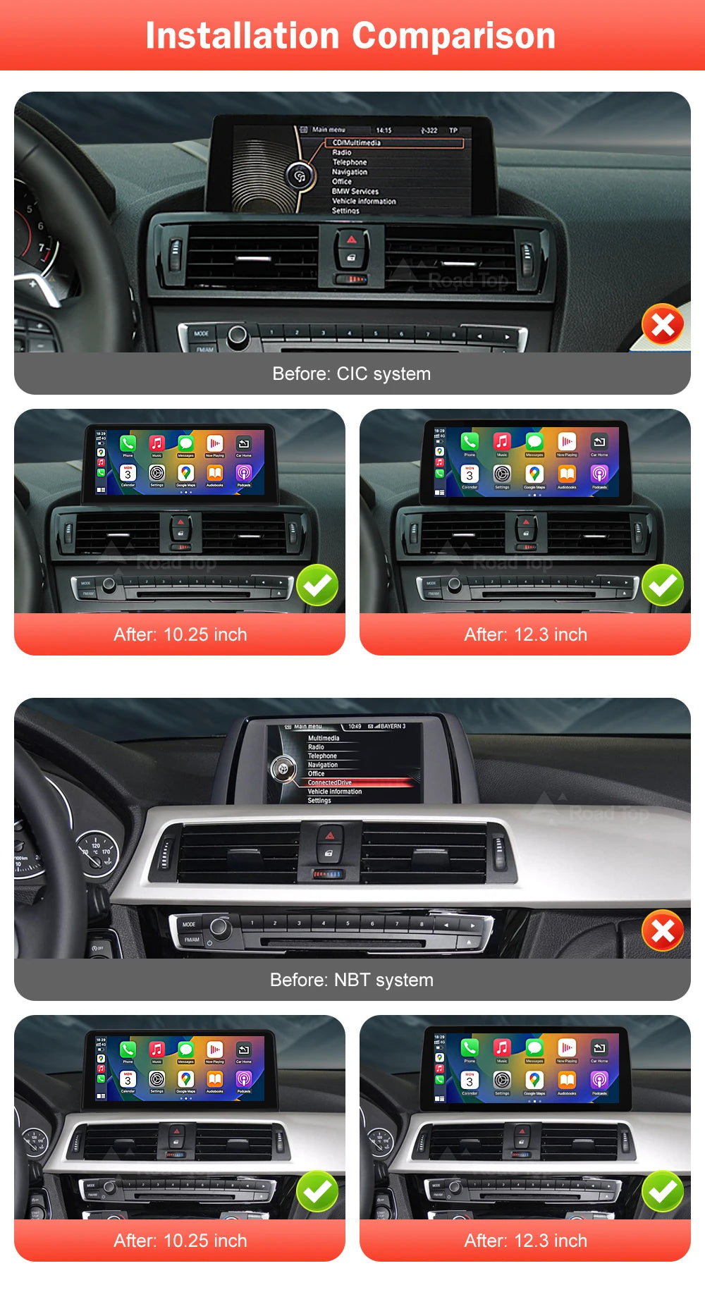10.25 ''1920*720 Carplay Sem Fio Android Auto Display Multimídia Para BMW Série 3 4 F30 F31 F32 F33 F34 F36 NBT Tela Sensível Ao Toque