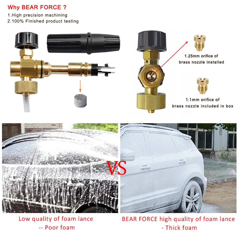 Gerador de espuma canhão de espuma bocal lavagem de espuma do carro para karcher k2 k3 k4 k5 k6 k7 tornado arma lavadora de alta pressão lavadora de carro