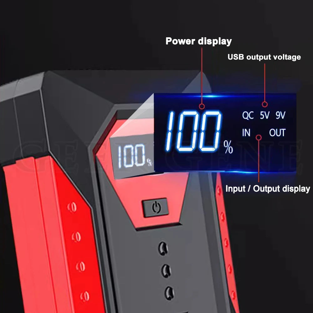 GKFLY 2000A/3000A/4000A Carregador de Bateria para Carros a Gasolina e Diesel, Power Bank e Auxiliar de Partida para Automóveis