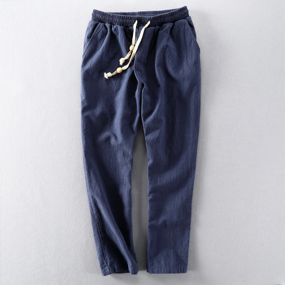 2025 novas calças de linho masculino japonês casual solto juventude algodão linho calças casuais na moda seis cores algodão linho calças