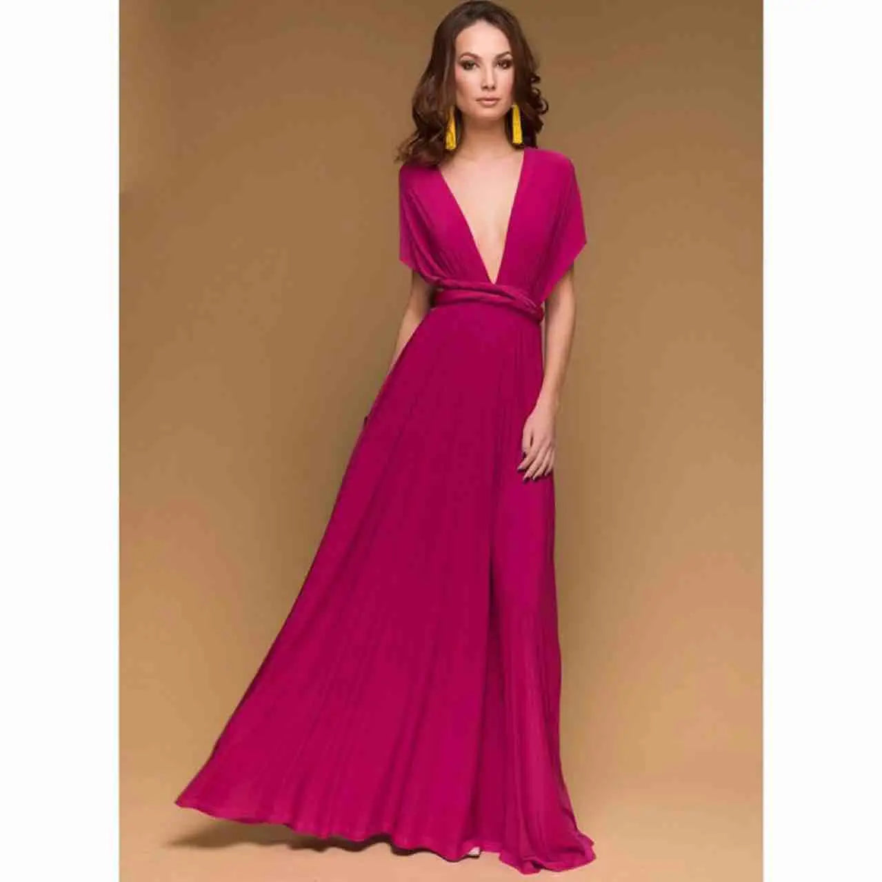 Vestido Maxi Club Boho para mulheres, bandagem vermelha, vestido de festa longo, madrinhas multiway, robe infinito conversível, sexy