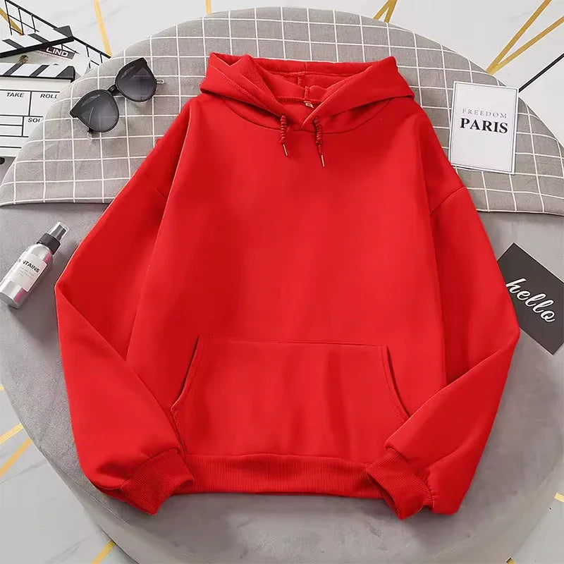 2025 branco hoodies das mulheres dos homens outono manga longa pulôver topos casual bolso hoodies unisex exterior solto esporte wear
