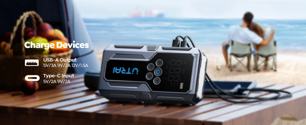 UTRAI 1500A Carro Jump Starter Power Bank Portátil 150PSI Bomba de ar Bateria de carro Boosteres de emergência Dispositivo de partida Carro Starter 2024