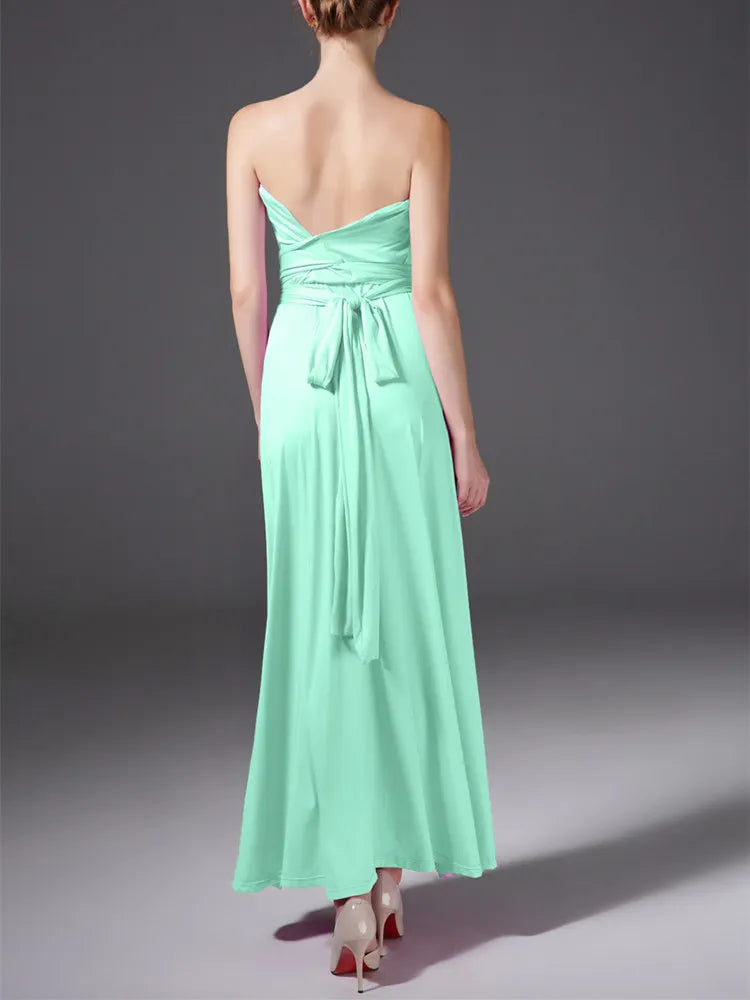 Vestido Maxi Club Boho para mulheres, bandagem vermelha, vestido de festa longo, madrinhas multiway, robe infinito conversível, sexy