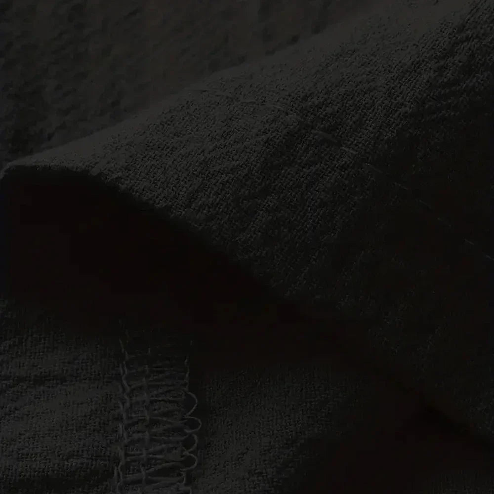 Calça masculina de algodão e linho, solta, respirável, com cintura elástica, cor sólida, casual, para corrida, fitness, verão, esportes, calça de moletom