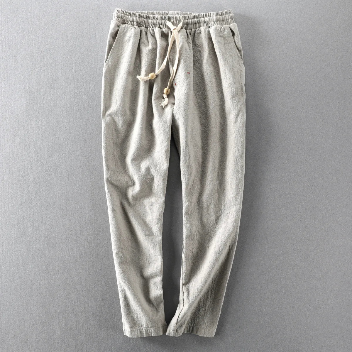 2025 novas calças de linho masculino japonês casual solto juventude algodão linho calças casuais na moda seis cores algodão linho calças