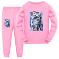 Crianças dos desenhos animados lutador jey uso conjuntos de pijama da criança meninos pijamas diários do bebê meninas manga longa t camisa + shorts 2 pçs set3952
