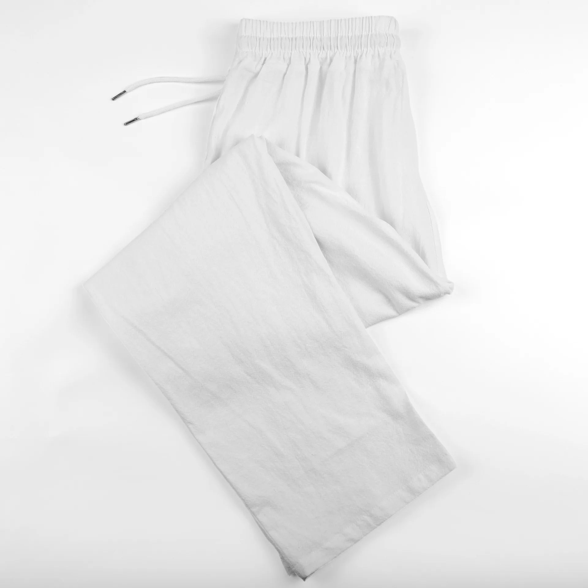 Calças de Linho Americanas Novas Primavera 2026, Tecido Leve e Respirável, Estilo Casual Solto, Cintura com Cordão, Perfeitas para Uso Diário