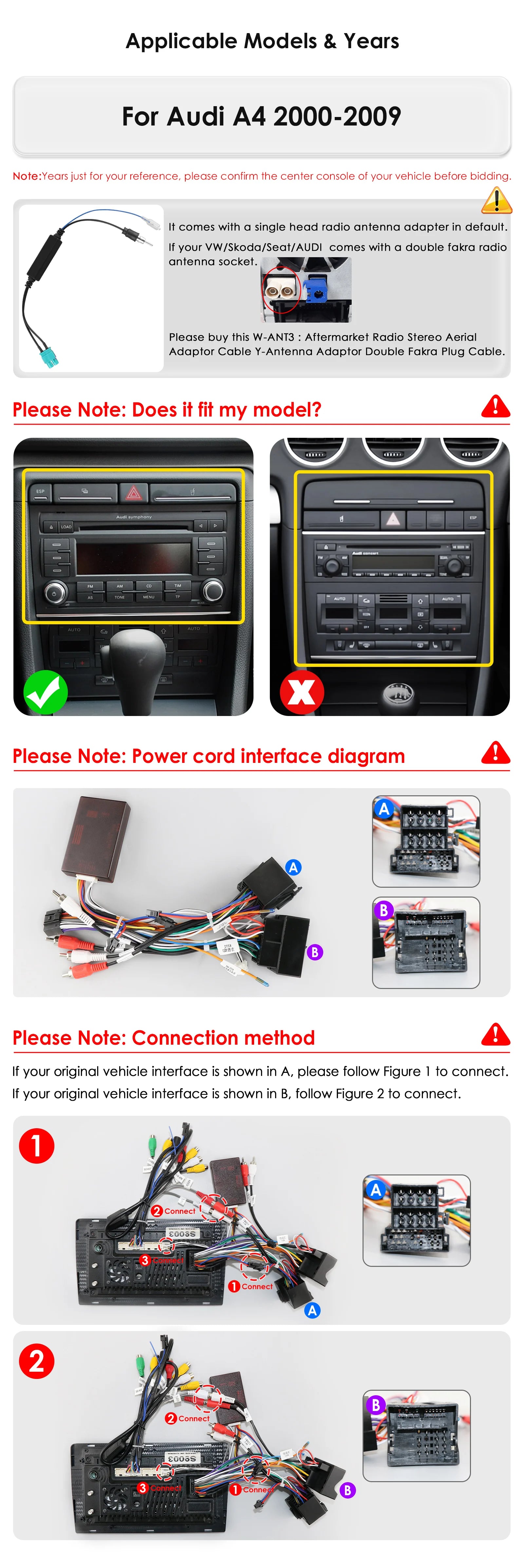 Rádio de Carro Android 2Din de 9 polegadas Hizpo para Audi A4 B8 B7 B6 S4 RS4 2000 - 2009 SEAT Exeo BT 4G DSP RDS CarPlay Navegação GPS 360CAM