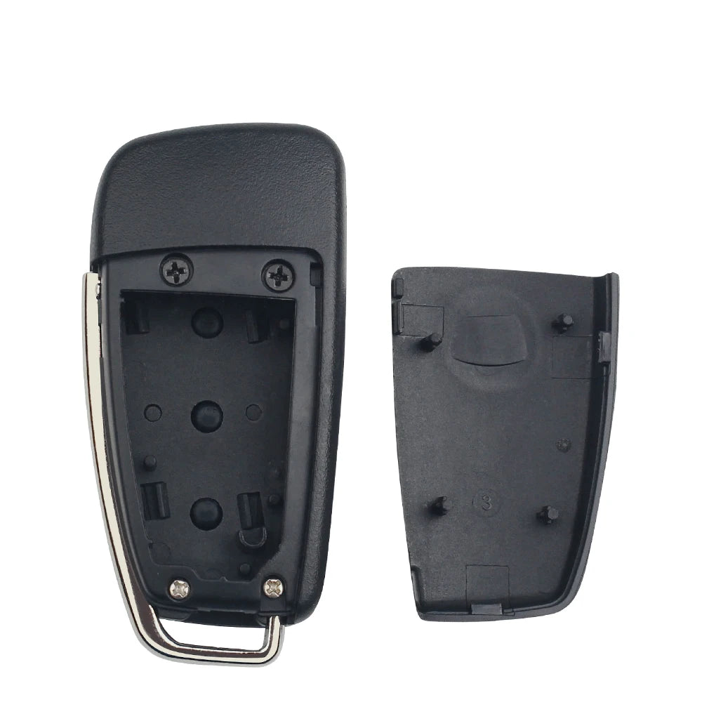 Keyyou substituição dobrável flip remoto chave do carro caso escudo 3 botão para audi sem lâmina