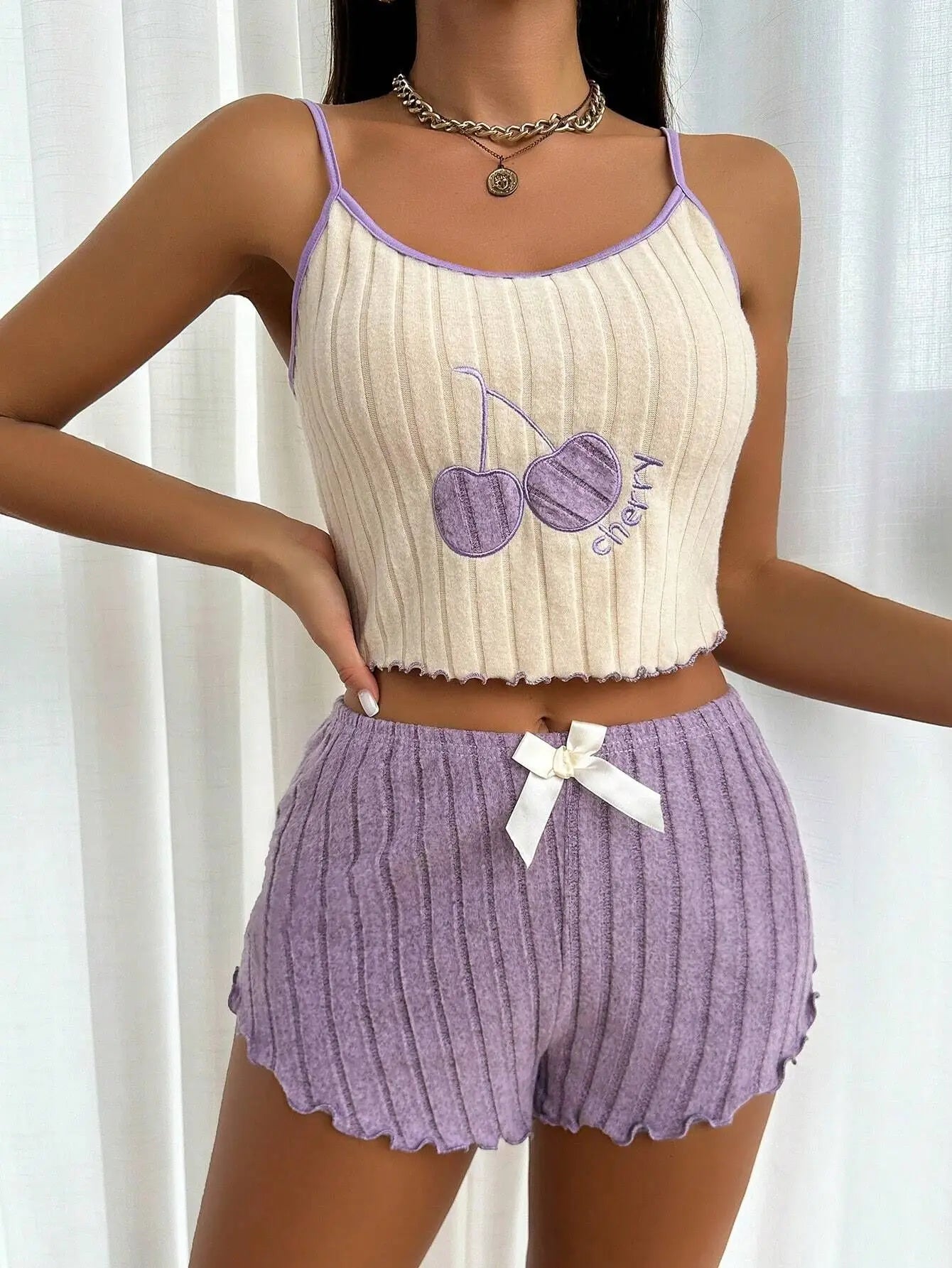 Feminino casual verão 2 pçs pijamas simples lã chão halter colete topos e shorts conjunto casa wear pijamas loungewear
