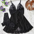 Cotumes exóticos quentes vestido transparente novo conjunto de pijamas eróticos rendas pijamas para mulheres babydoll lingerie sexy camisola sutiã aberto