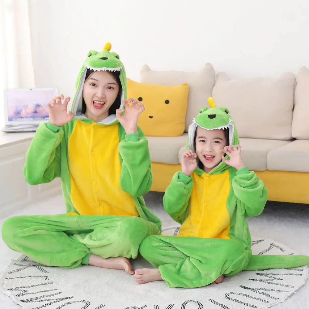 Mulheres animal kigurumi pijamas inverno grosso flanela pijamas adulto com capuz pijama homewear halloween cosplay trajes de festa