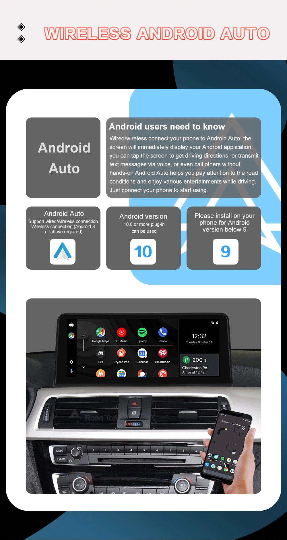 10.25 ''1920*720 Carplay Sem Fio Android Auto Display Multimídia Para BMW Série 3 4 F30 F31 F32 F33 F34 F36 NBT Tela Sensível Ao Toque