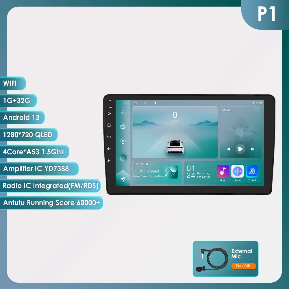 Rádio de Carro Android 2Din de 9 polegadas Hizpo para Audi A4 B8 B7 B6 S4 RS4 2000 - 2009 SEAT Exeo BT 4G DSP RDS CarPlay Navegação GPS 360CAM
