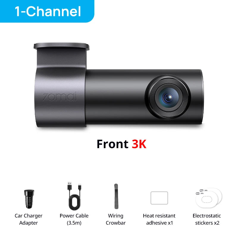 Novo 70mai Dash Cam M310 Plus 3K 1620P WDR Controle de Voz 139 ° Monitor de estacionamento do gravador do carro FOV DVR 70mai M310 Plus 3K