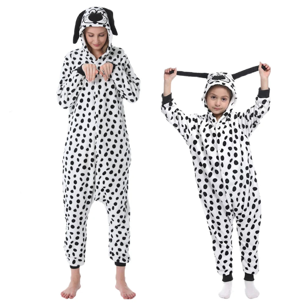 Mulheres animal kigurumi pijamas inverno grosso flanela pijamas adulto com capuz pijama homewear halloween cosplay trajes de festa