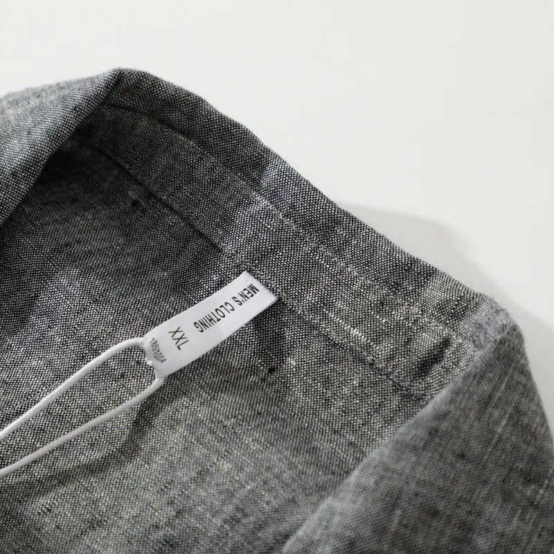 Blazer de Linho Puro - Blazer Masculino Elegante para Eventos ao Ar Livre, Casual, de Alta Qualidade, Tendência para Negócios, Casamentos, Estilo Fino de Cor Pura para Cavalheiros