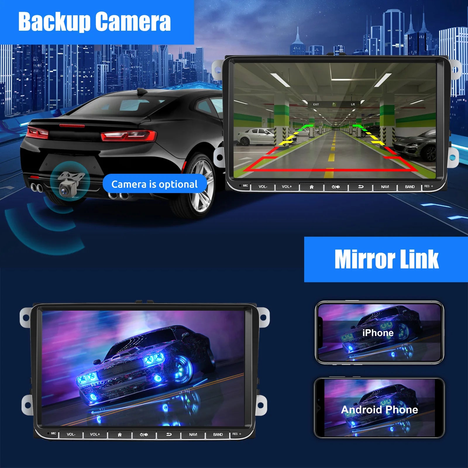 Essgoo 9 "android 14 4g + 64g Wireless  carplay carro estéreo gps navi wifi rds fm bt para vw golf 5 6 passat polo touran tiguan caddy eos