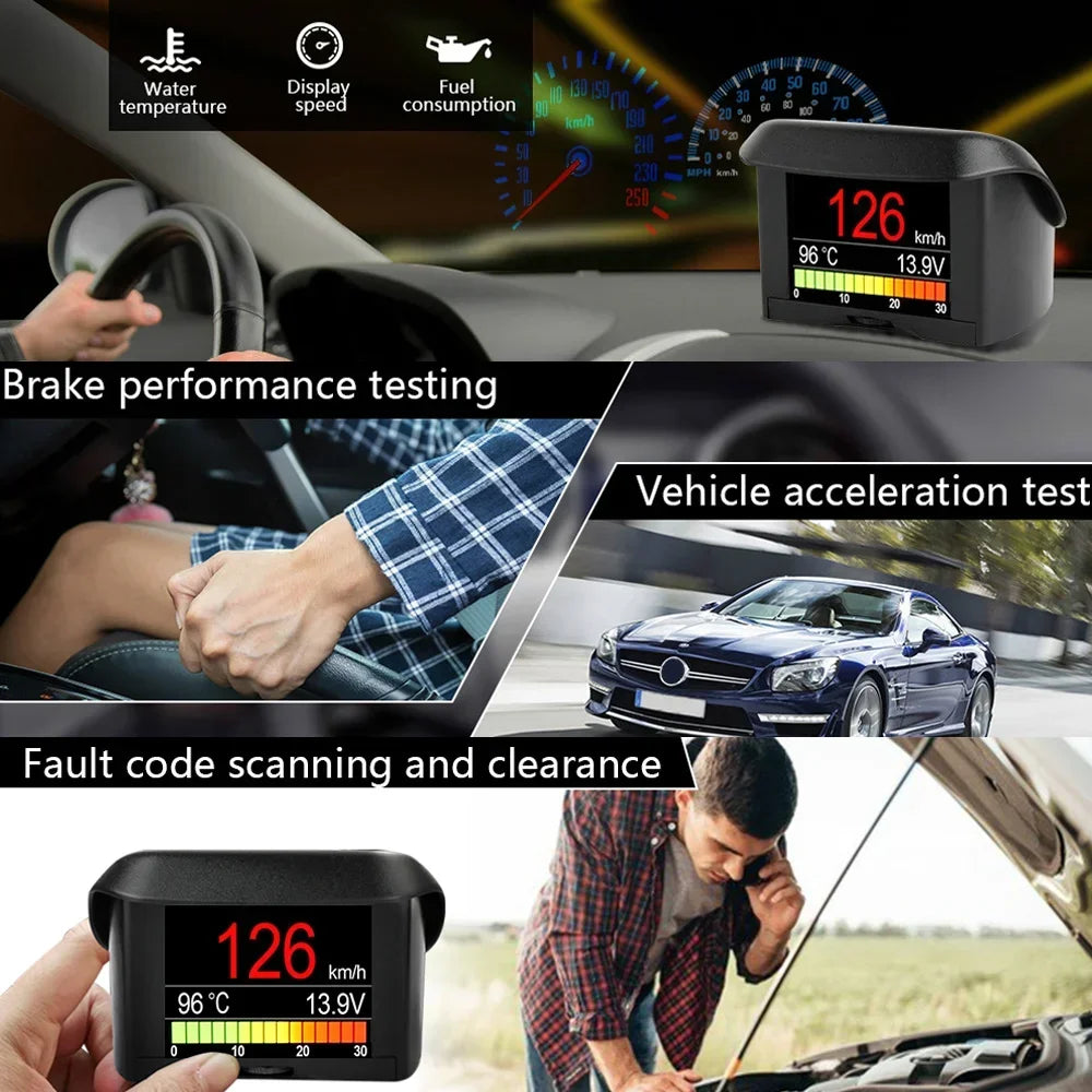 Ancel a202 computador on-board carro display digital velocidade consumo de combustível medidor de temperatura obd2 scanner automóvel