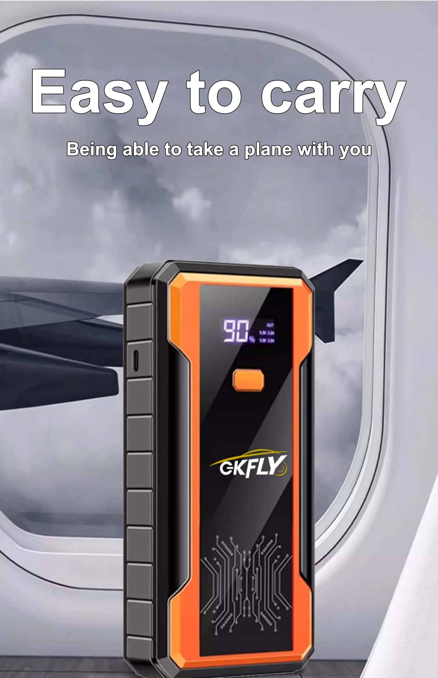 Gkfly 4000a carro ir para iniciantes banco de potência portátil 2000a impulsionador de bateria de carro 12v dispositivo de partida auxiliar para gasolina diesel