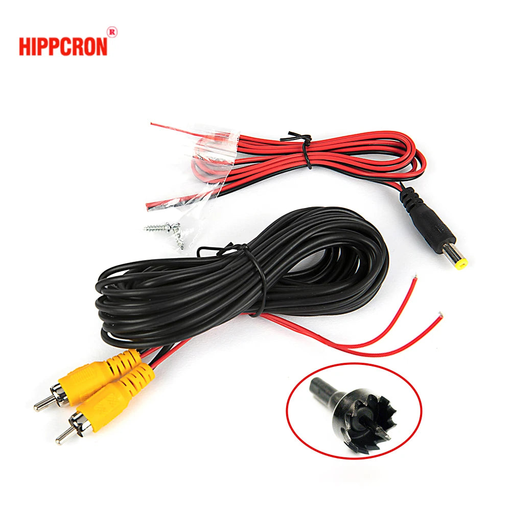 Hippcron câmera de visão traseira do carro 4 led visão noturna invertendo monitor estacionamento automático ccd à prova dwaterproof água 170 graus vídeo hd