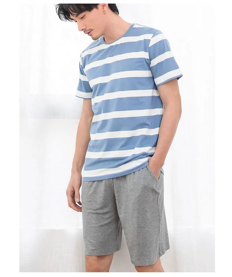 Calças de dormir de algodão masculino plus size 5xl shorts pijamas boxer casual lounge wear dormir calças curtas homewear homme