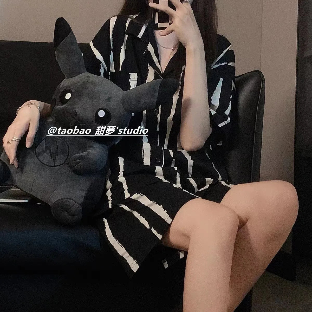 Olá kitty meninas bonito pijamas conjuntos de camisola solta dos desenhos animados macio manga curta topos shorts doce roupas femininas pijamas verão