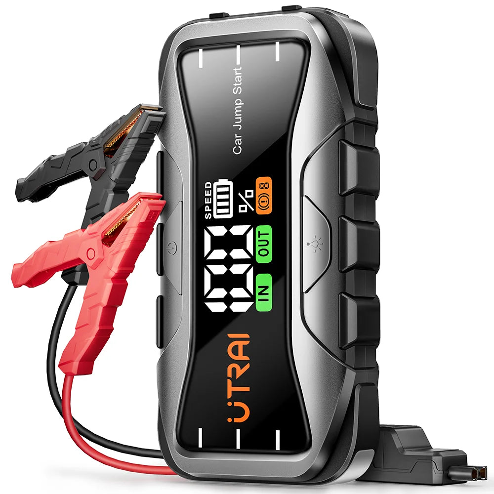 UTRAI 27000mAh Car Jump Starter Power Bank 6000A Car Booster Auto Dispositivo de partida de emergência Jump Start para gasolina diesel