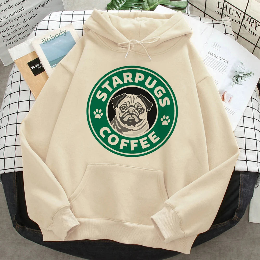 Hoodies japoneses Pug para mulheres, Moletons engraçados, Roupas Femininas Anime