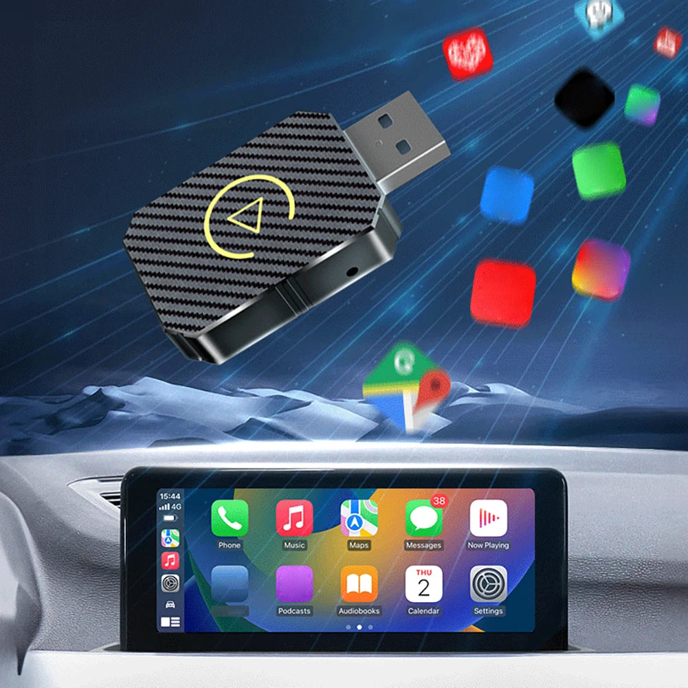 Carplay sem fio android adaptador automático plug & play usb carro dongle sem fio para oem com fio carplay/android carros automóveis