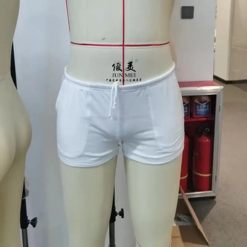 Calções masculinos leves de malha de bambu para casa verão confortável lounge pijamas cintura elástica casual respirável pijama macio