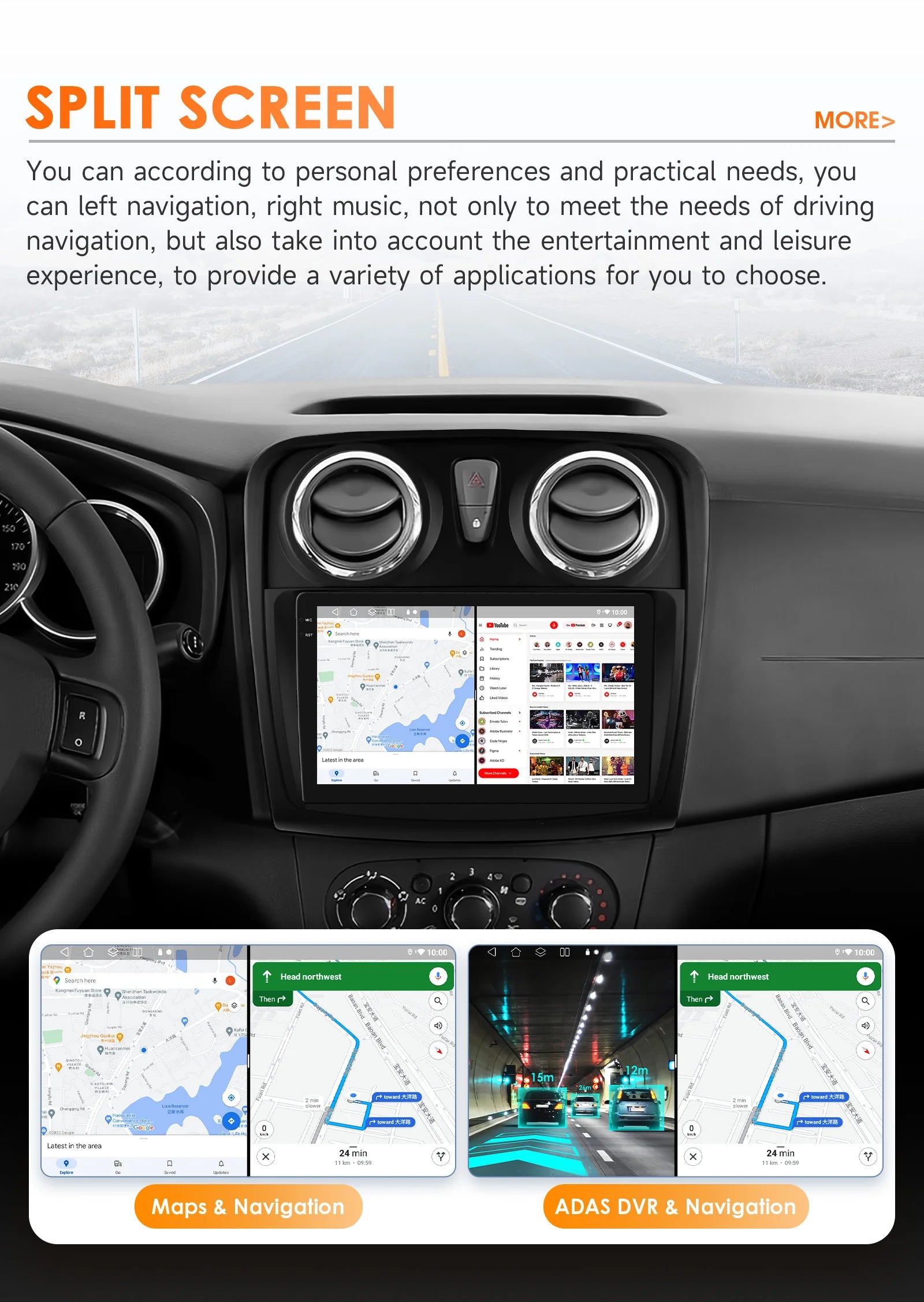 Rádio Android Auto Hizpo para Renault Logan 2 2012-2019 Sandero 2 2014-2019 4G Multimídia Automotiva GPS 2 din Estéreo CarPlay WIFI DSP