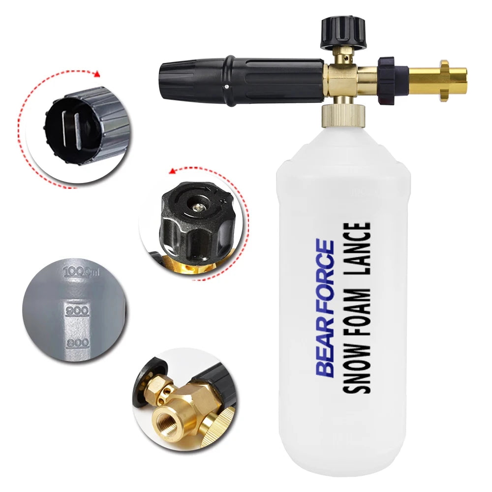 Gerador de espuma canhão de espuma bocal lavagem de espuma do carro para karcher k2 k3 k4 k5 k6 k7 tornado arma lavadora de alta pressão lavadora de carro
