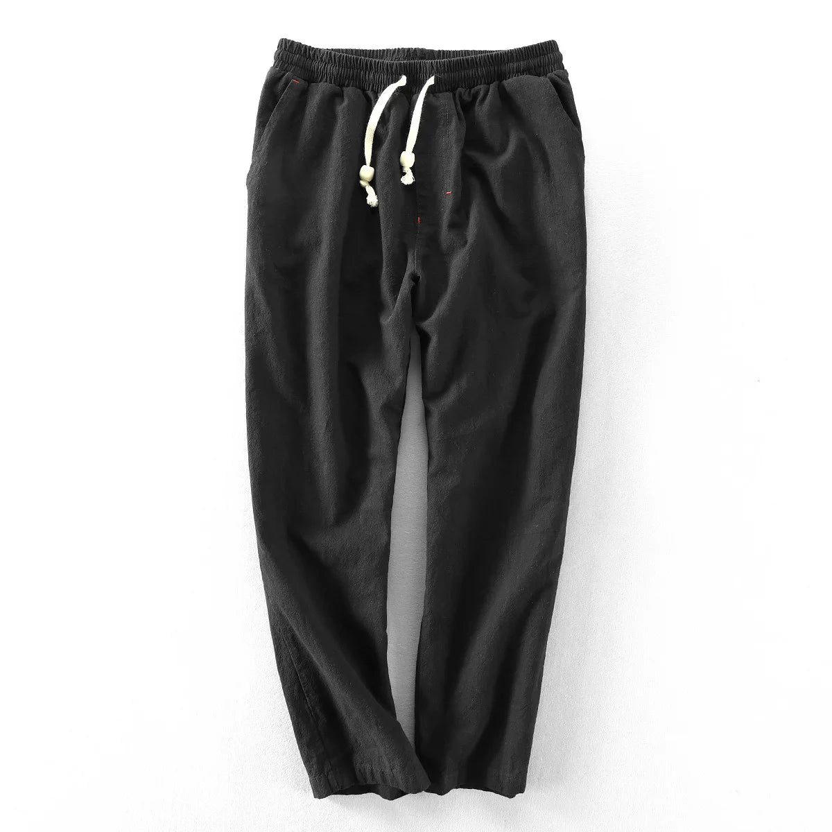 2025 novas calças de linho masculino japonês casual solto juventude algodão linho calças casuais na moda seis cores algodão linho calças