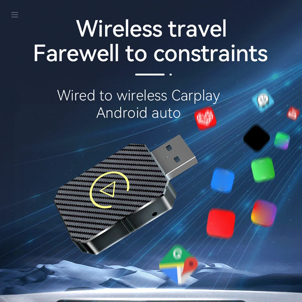 Carplay sem fio android adaptador automático plug & play usb carro dongle sem fio para oem com fio carplay/android carros automóveis
