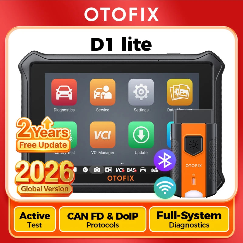 OTOFIX D1 LITE OBD2 Scanner Ferramenta de diagnóstico de carro Bluetooth Controle bidirecional sem fio OBD Ferramenta de digitalização automotiva Teste ativo