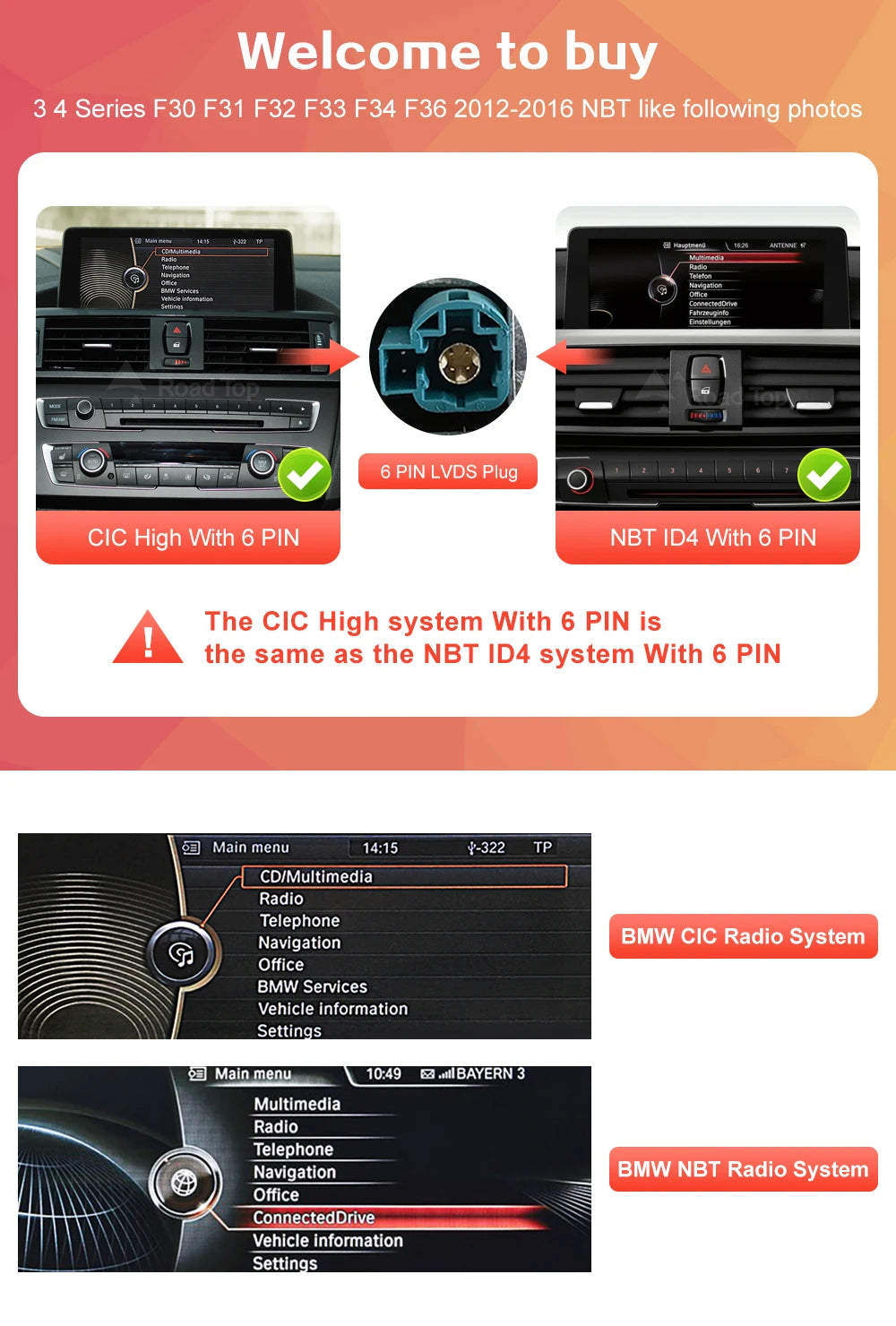 10.25 ''1920*720 Carplay Sem Fio Android Auto Display Multimídia Para BMW Série 3 4 F30 F31 F32 F33 F34 F36 NBT Tela Sensível Ao Toque