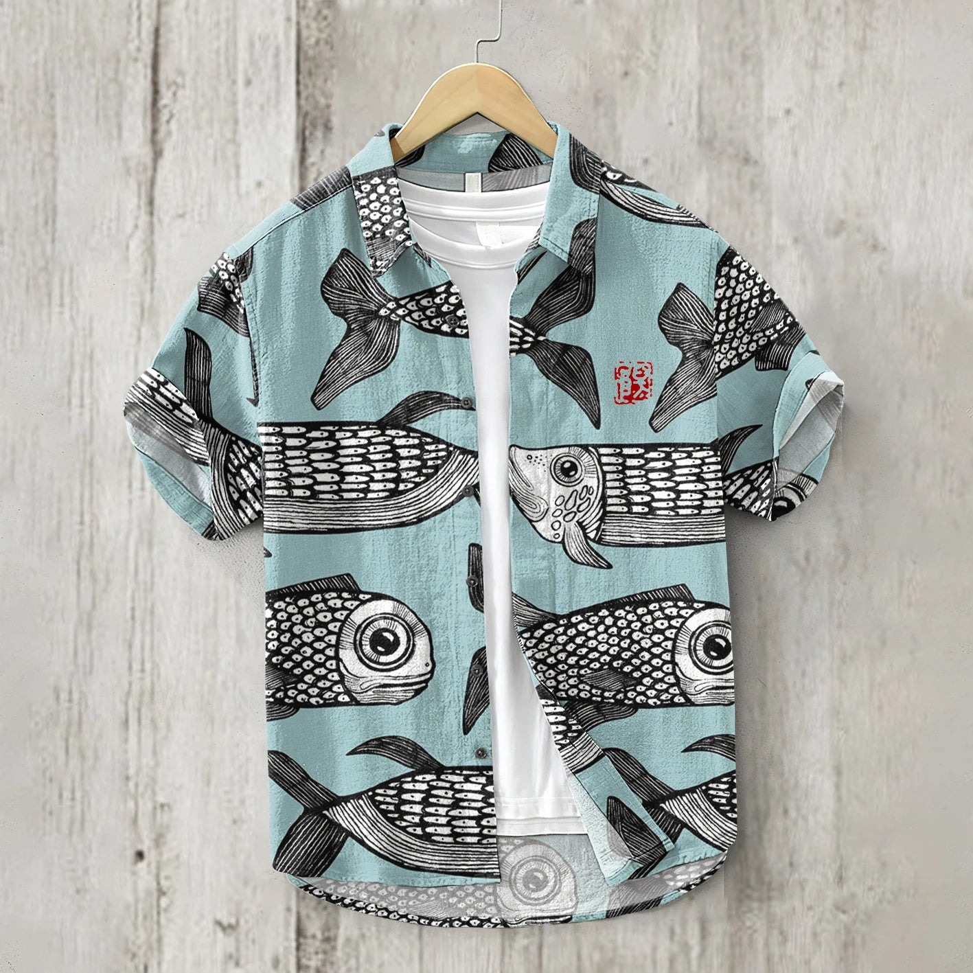 Camisa masculina de linho, design de camisa de manga curta confortável e respirável, camisa havaiana de verão masculina XS-5XL