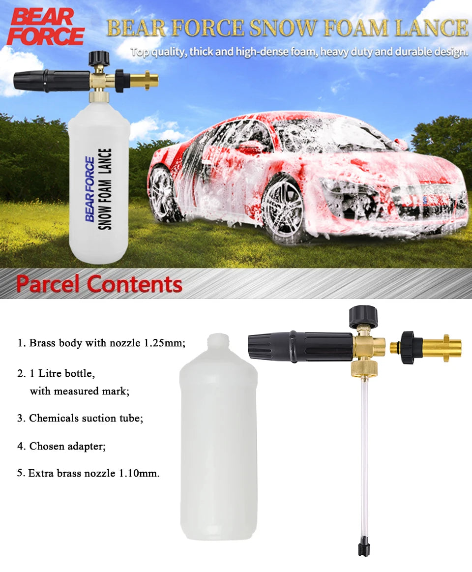 Gerador de espuma canhão de espuma bocal lavagem de espuma do carro para karcher k2 k3 k4 k5 k6 k7 tornado arma lavadora de alta pressão lavadora de carro