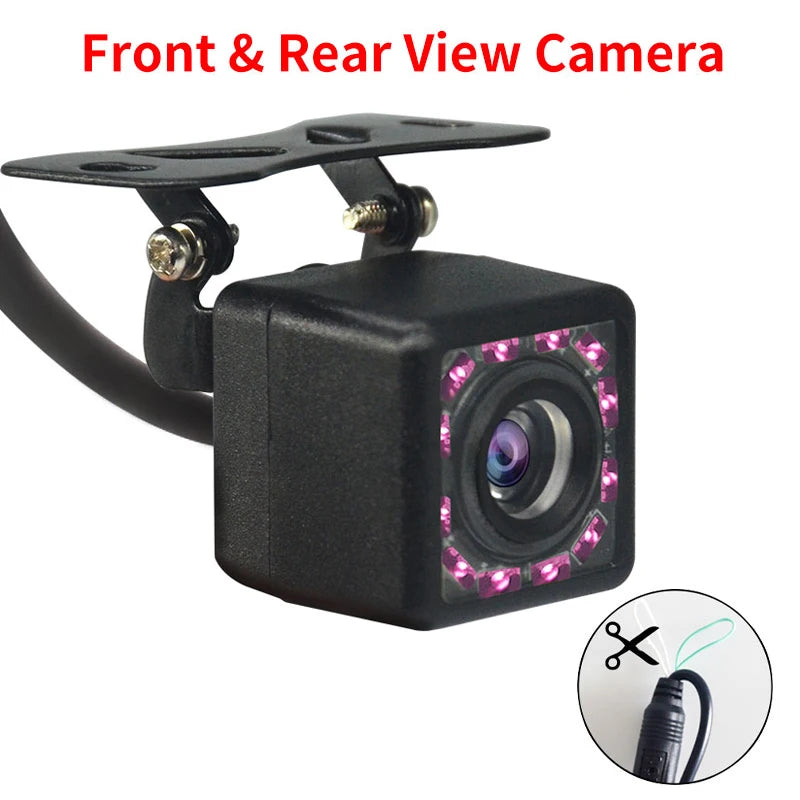 Hippcron câmera de visão traseira do carro 4 led visão noturna invertendo monitor estacionamento automático ccd à prova dwaterproof água 170 graus vídeo hd