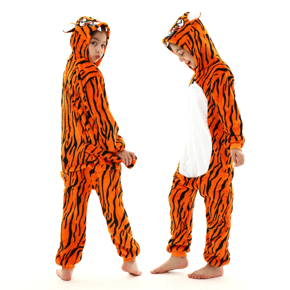 Mulheres animal kigurumi pijamas inverno grosso flanela pijamas adulto com capuz pijama homewear halloween cosplay trajes de festa